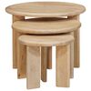 vidaXL Nesting Coffee Tables 3 pcs Black Solid Mango Wood