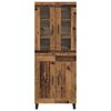 vidaXL Highboard 2 pcs Old Wood Engineered Wood