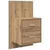 vidaXL Headboard with Cabinet 3 pcs Artisan Oak Engineered Wood