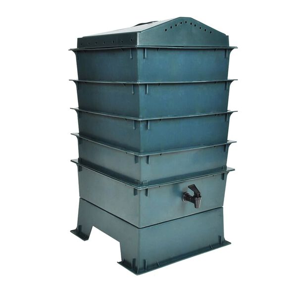 vidaXL 4-Tray Worm Factory 42x42x60 cm