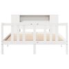 vidaXL Bookcase Bed without Mattress White 140x200cm Solid Wood Pine