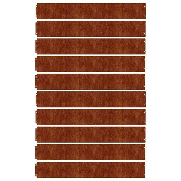 vidaXL Lawn Edgings 10 pcs 15x103 cm Flexible Corten steel