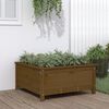 vidaXL Garden Planter Honey Brown 82.5x82.5x39 cm Solid Wood Pine