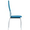 vidaXL Dining Chairs 4 pcs Blue Faux Leather