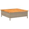 vidaXL Garden Table Beige 70x70x25 cm Rattan and Acacia Wood