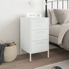 vidaXL Bedside Cabinet White 36x39x68 cm Steel