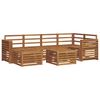 vidaXL Sectional Sofa Set 7 pcs Natural Solid Acacia Wood