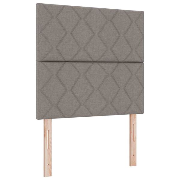 vidaXL Headboard with LED Strip Lights Adjustable Taupe 100 cm Fabric