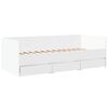 vidaXL Daybed with Drawers without Mattress White 75x190 cm Small Single