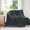 vidaXL Throw Blanket Dark Grey 240 x 270 cm Fleece