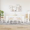 vidaXL 7 Piece Dining Set Panama White Solid Wood Pine