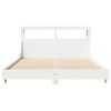 vidaXL Bed Frame without Mattress White 135x190 cm Double Solid Wood Pine