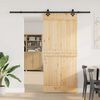 vidaXL Sliding Door with Hardware Set 90x210 cm Solid Wood Pine