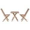 vidaXL 3 Piece Folding Bistro Set Solid Teak Wood