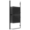vidaXL Folding Shower Enclosure ESG 120x140 cm Black