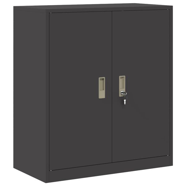 vidaXL Storage Cabinet Black 80 x 40 x 90 cm Steel