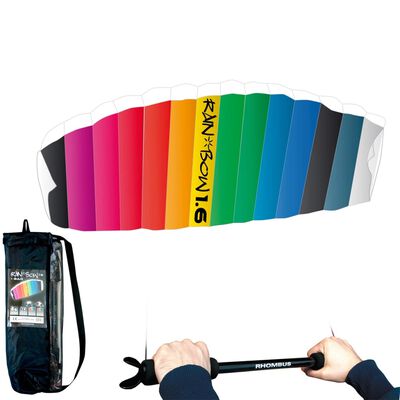 RHOMBUS Rainbow Design Parafoil Kite 160 x 55 cm