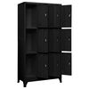 vidaXL Locker Cabinet Black 90x45x180 cm Steel