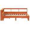 vidaXL Bookcase Bed without Mattress Wax Brown 140x200cm Solid Wood Pine