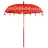 vidaXL Balinese Parasol Red 215 x 215 x 260 cm Cotton and solid wood