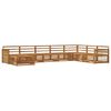 vidaXL Outdoor Sofa Set 8 pcs Natural Solid Acacia Wood