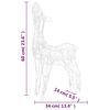 vidaXL Acrylic Reindeer Family Christmas Decoration 160 LED Colourful