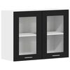 vidaXL Hanging Cabinet Lyon Black Oak 80 x 31 x 60 cm Engineered Wood