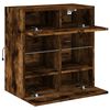 vidaXL TV Wall Cabinet with LED Lights Smoked Oak 58.5x30x60.5 cm