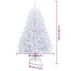 vidaXL Artificial Hinged Christmas Tree White 120 cm PVC and Steel
