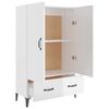 vidaXL Highboard High Gloss White 70x31x115 cm Engineered Wood