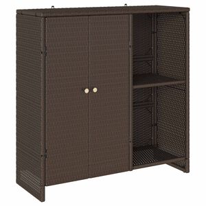 vidaXL Storage Cabinet with Shelf Brown 100 x 36 x 102 cm Rattan