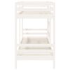 vidaXL Bunk Bed without Mattress White 90x190 cm Single Solid Wood Pine