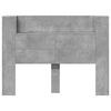 vidaXL Headboard Cabinet with LED Concrete 140 x 16.5 x 103.5 cm