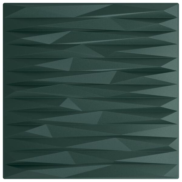 vidaXL Wall Panels 48 pcs Green 50x50 cm XPS 12 m² Stone