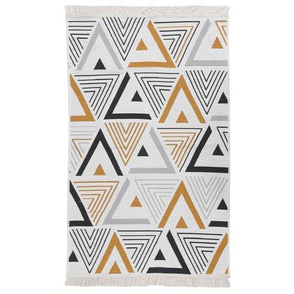 vidaXL Rug Yellow and Grey 120x180 cm Cotton