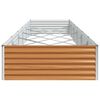 vidaXL Garden Raised Bed 582 x 100 x 36 cm Galvanised Steel