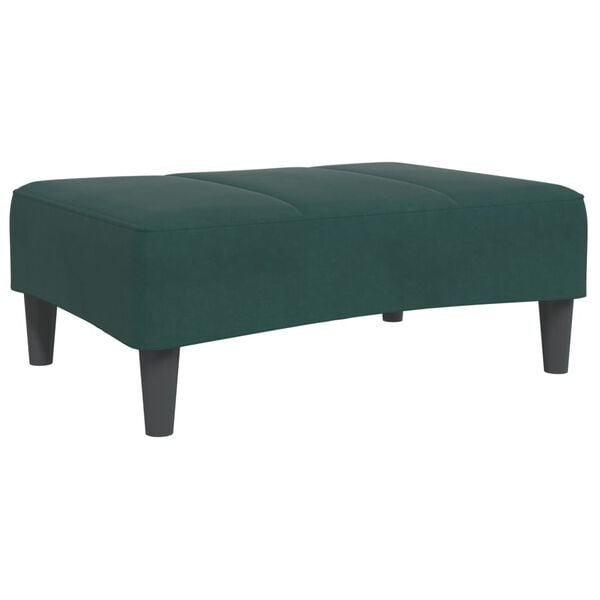 vidaXL Footstool Dark Green 77x55x31 cm Velvet