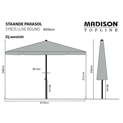 Madison Parasol Syros Luxe 350 cm Round Taupe