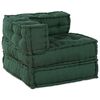 vidaXL Modular Sofa 3 pcs Green Fabric