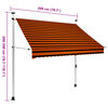 vidaXL Manual Retractable Awning 200 cm Orange and Brown