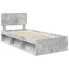 vidaXL Bed Frame Concerte Grey 100 x 200 cm Solid Pine Wood