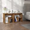 vidaXL Bed Cabinets 2 pcs Smoked Oak 40x30x40 cm Engineered Wood