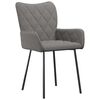 vidaXL Dining Chairs 2 pcs Light Grey Fabric