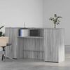 vidaXL Reception Desk Grey Sonoma 200x50x103.5 cm Engineered Wood