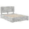 vidaXL Bed Frame Concrete Grey 140 x 190 cm Engineered Wood