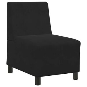 vidaXL Modular Sofa Unit Armless Black 55 x 74 x 82 cm Velvet