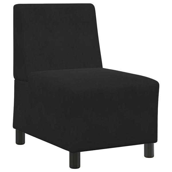 vidaXL Modular Sofa Unit Armless Black 55 x 74 x 82 cm Velvet