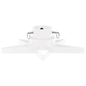 vidaXL Christmas Tree Stand | White | Metal | Works for trees up to 2.1m