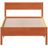 vidaXL Bed Frame without Mattress Wax Brown 100x200 cm Solid Wood Pine