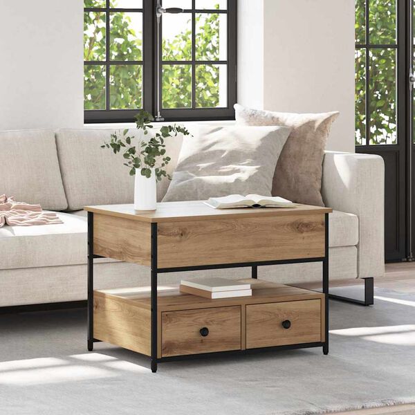 vidaXL Coffee Table Artisan Oak 70 x 50 x 54.5 cm Engineered Wood